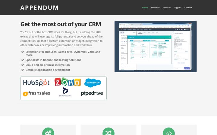 Screenshot of appendum.net