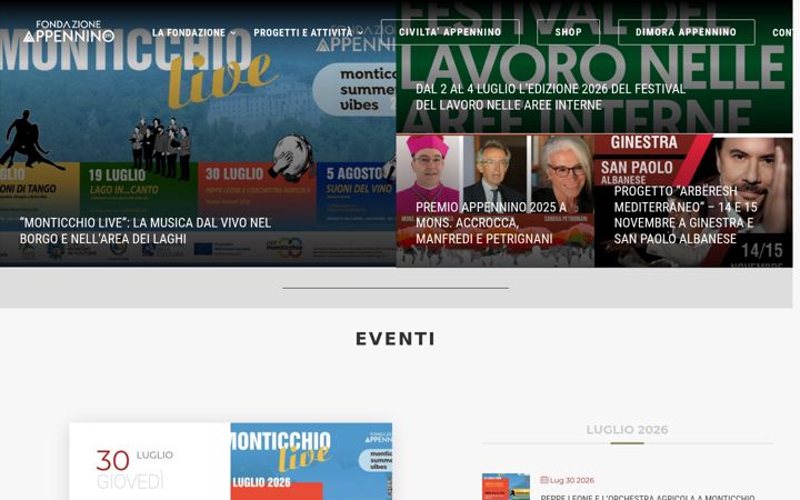 Screenshot of appenninofondazione.it