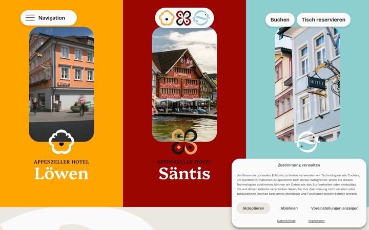 Screenshot of appenzeller-hotels.ch