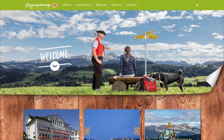 Screenshot of appenzellerland.ch