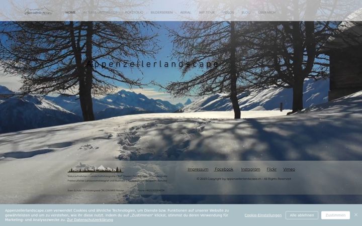 Screenshot ta' appenzellerlandscape.com