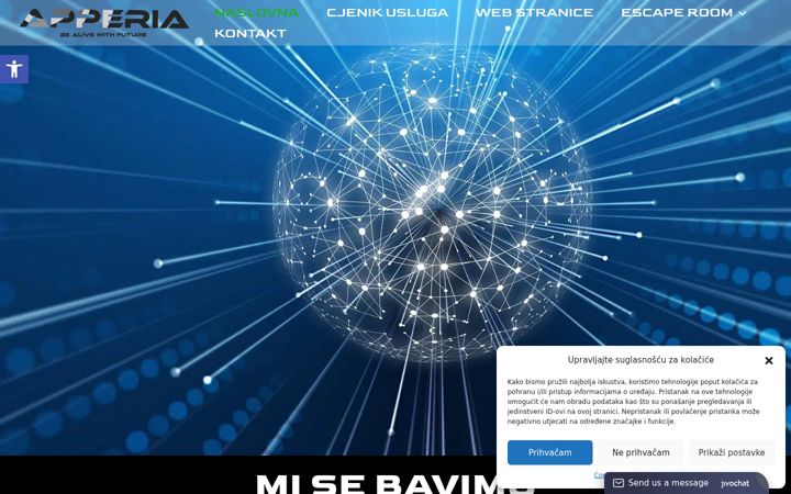 Екранна снимка на apperia.hr