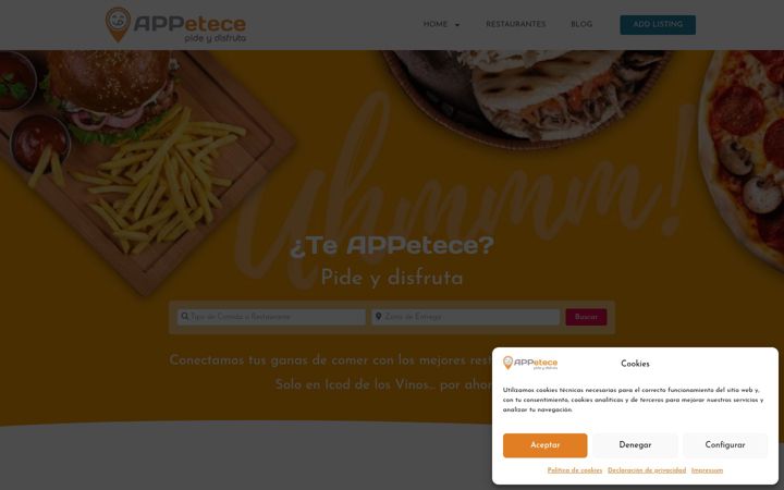 Screenshot ta' appetece.com