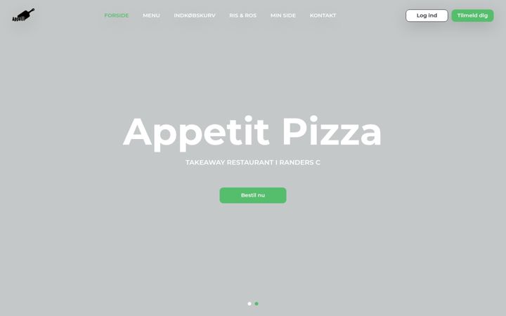 Screenshot of appetitpizza.dk