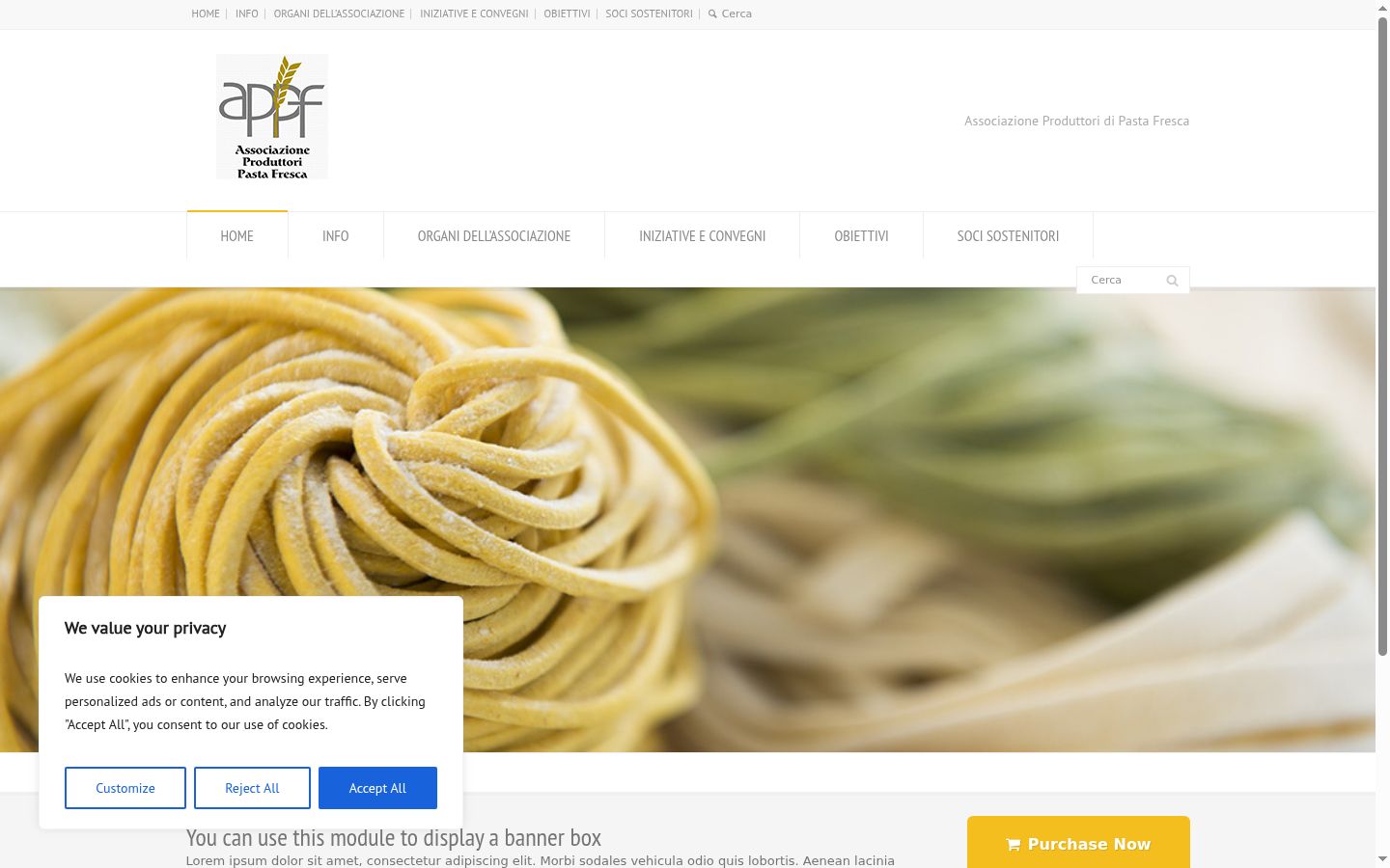 Screenshot tal-banner tal-kunsens muri qabel kwalunkwe interazzjoni