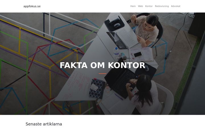 Screenshot of appfokus.se