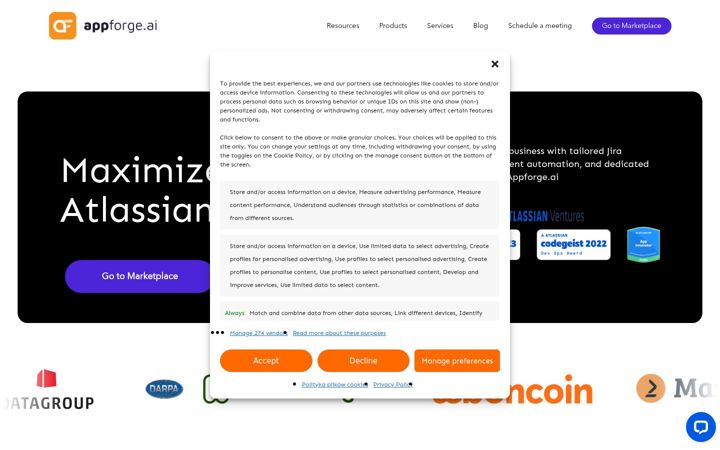 Ekrano kopija appforge.ai