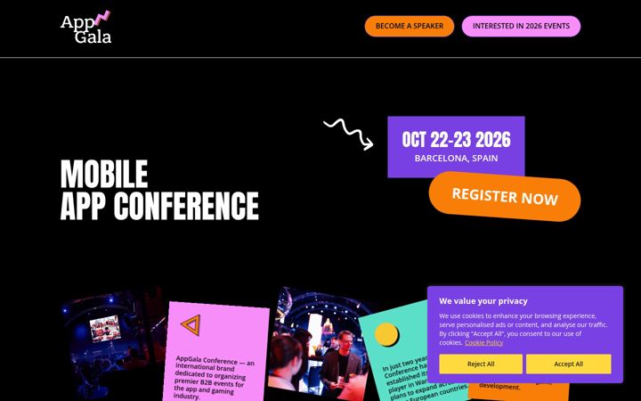 Screenshot του appgala.events