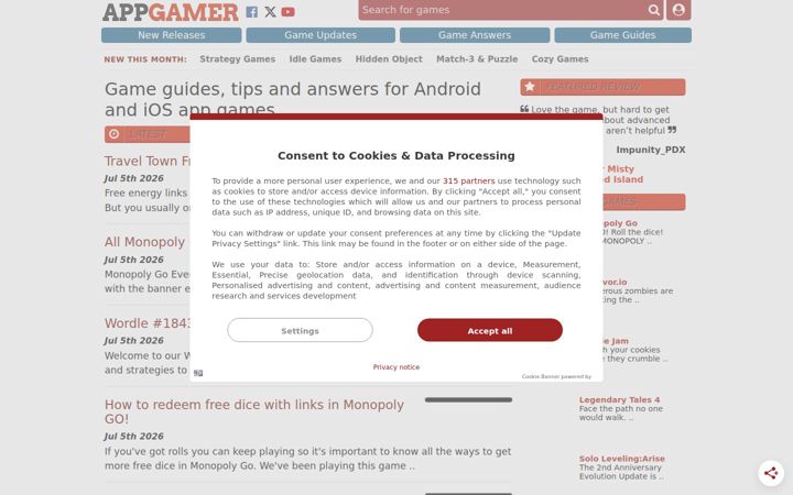 Screenshot of appgamer.com