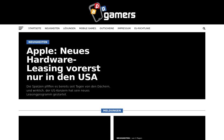 Screenshot of appgamers.de