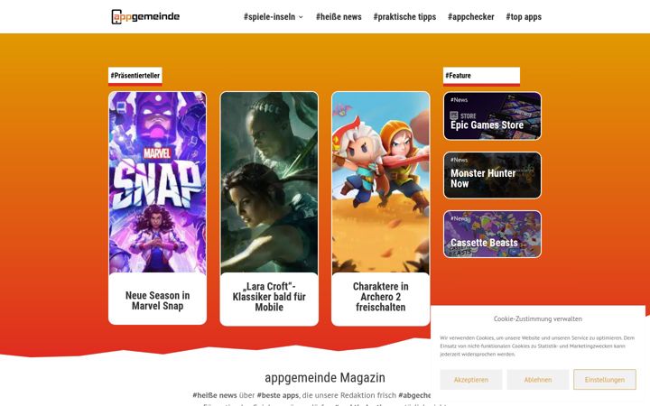 Screenshot di appgemeinde.de
