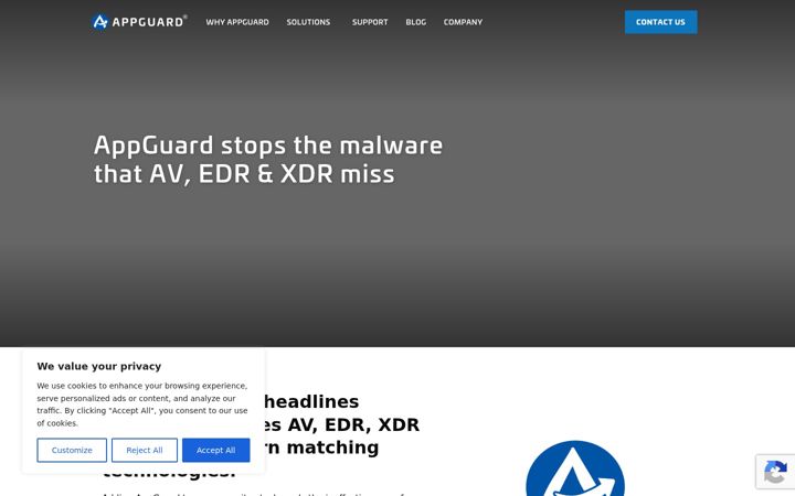 Screenshot of appguard.us