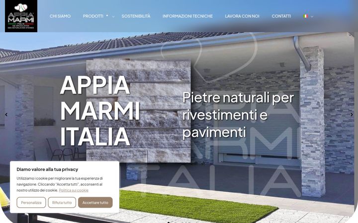 Screenshot of appiamarmitalia.com