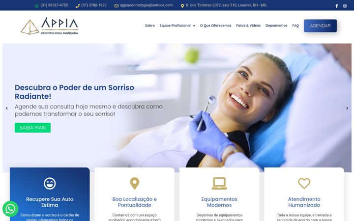 Capture d'écran de appiaodontologia.com.br