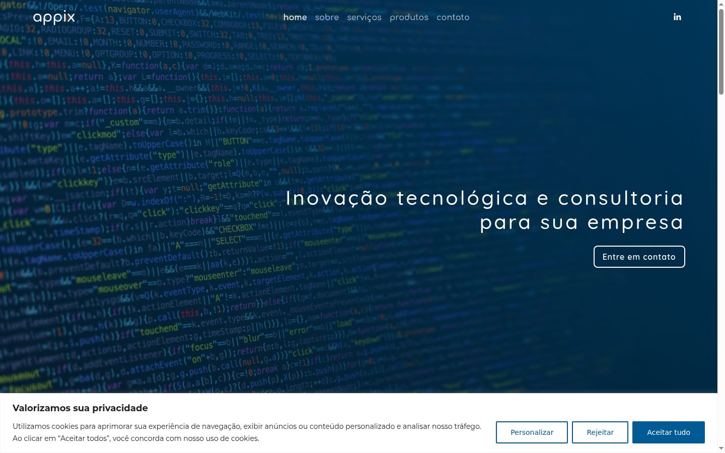 Screenshot tal-banner tal-kunsens muri qabel kwalunkwe interazzjoni