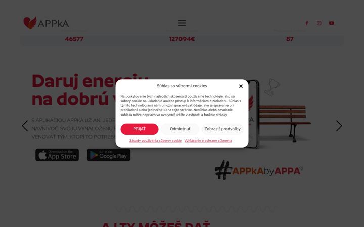 Posnetek zaslona appka.app