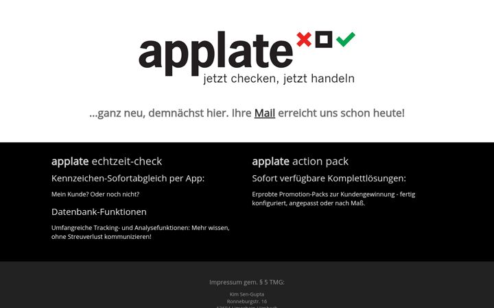 Screenshot of applate.eu