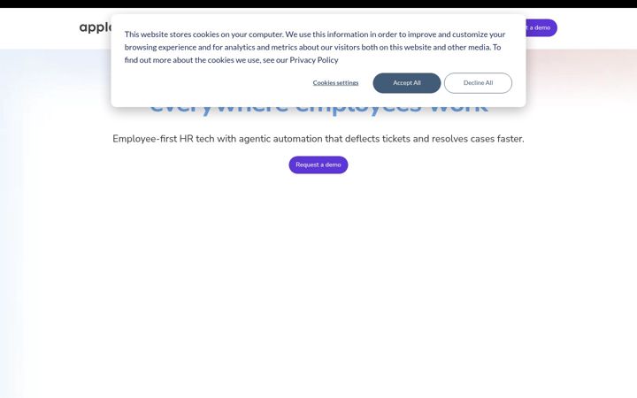 Screenshot di applaudhr.com