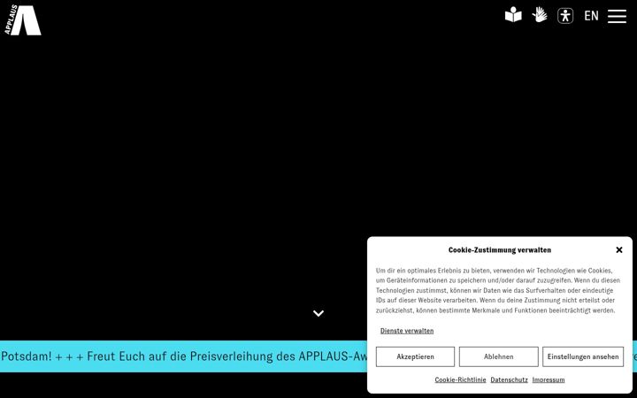 Captura de ecrã de applaus-award.de