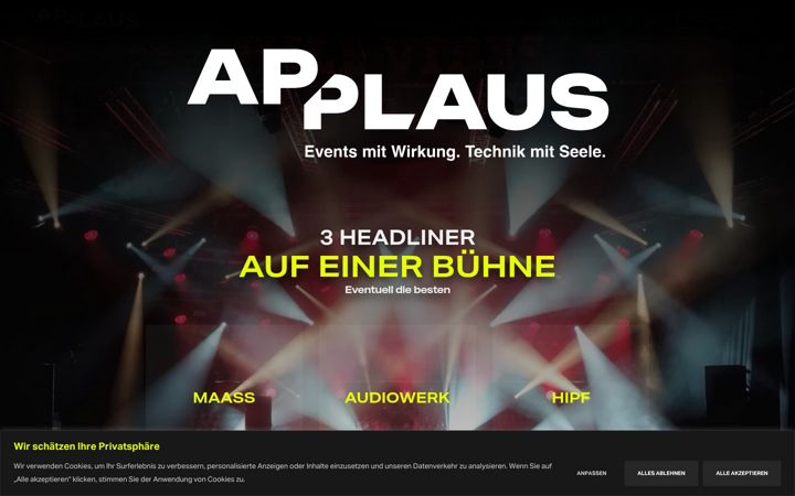 Screenshot of applaus.at