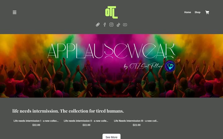 Screenshot of applausewear.com