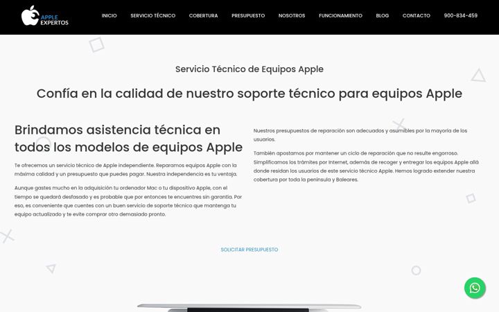 Екранна снимка на apple-expertos.com