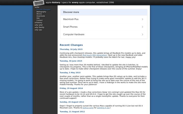 Screenshot του apple-history.com