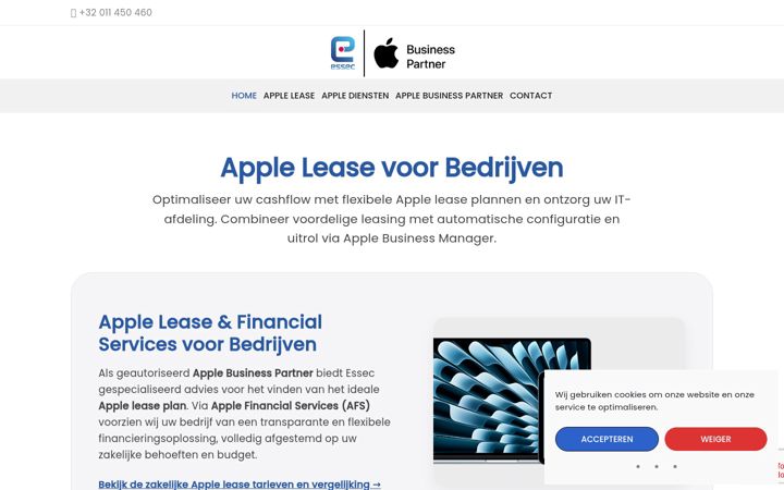 Screenshot of apple-lease.be