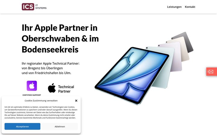Screenshot of apple-ravensburg.de