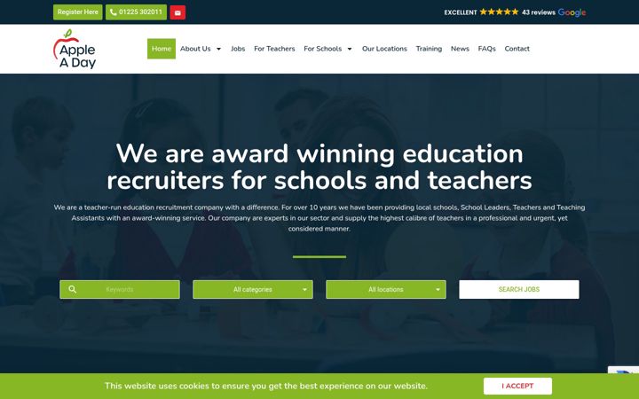Ekrano kopija appleadaysupply.co.uk