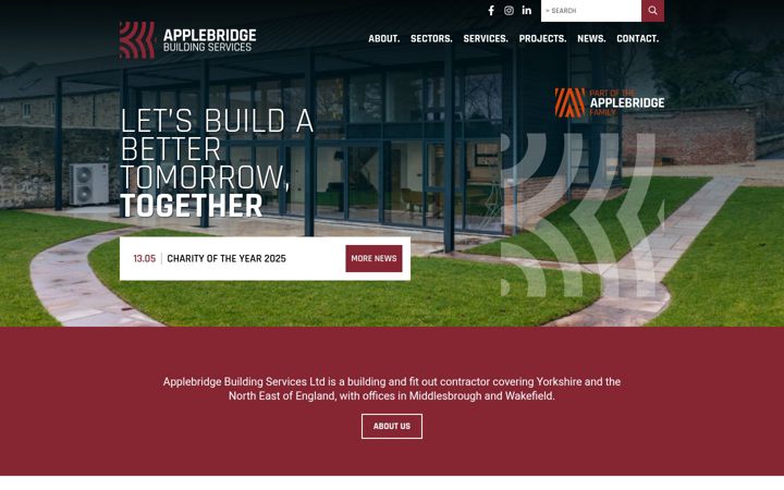 Екранна снимка на applebridgebuildingservices.com