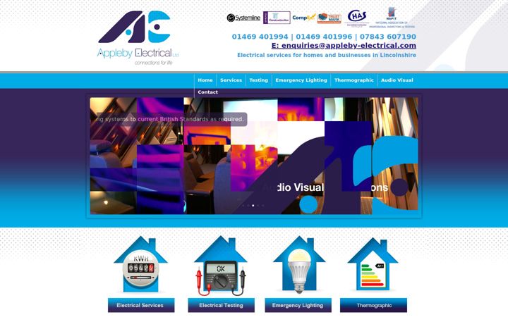 Screenshot of appleby-electrical.com