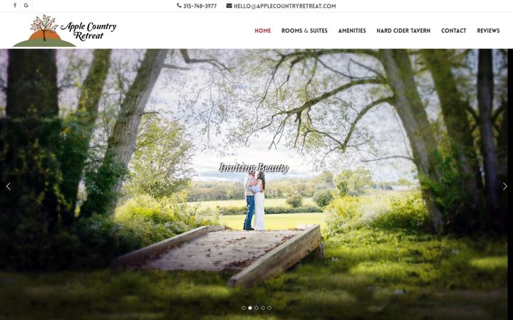 Screenshot of applecountryretreat.com