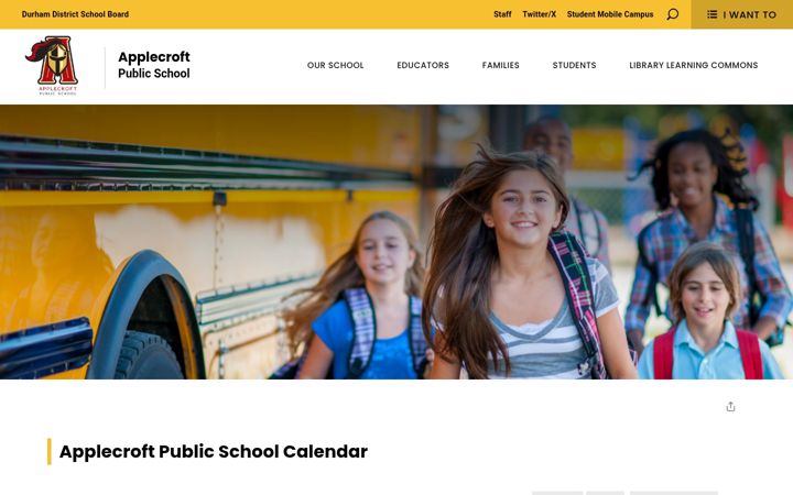 Screenshot of applecroft-calendar.ddsb.ca