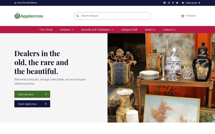 Екранна снимка на applecrossantiques.com