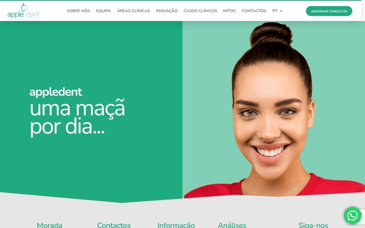 Posnetek zaslona appledent.pt