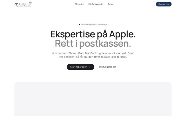 Screenshot of appledoctor.no