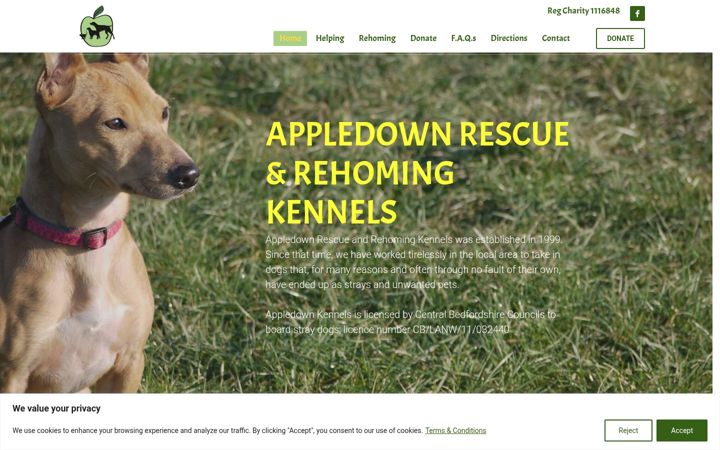 Screenshot of appledownrescue.co.uk