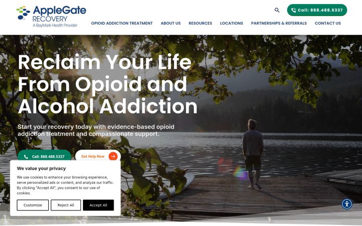 Screenshot of applegaterecovery.com