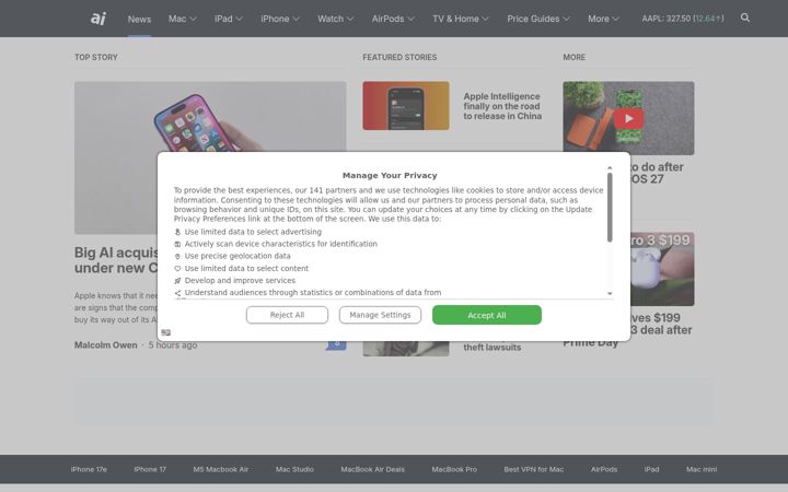 Screenshot του appleinsider.com