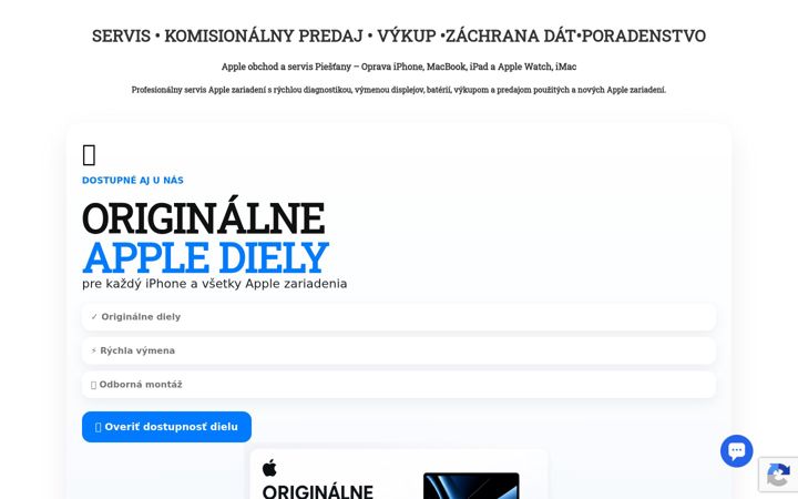 Screenshot of applepiestany.sk