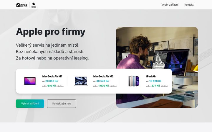 Screenshot von appleprofirmy.cz