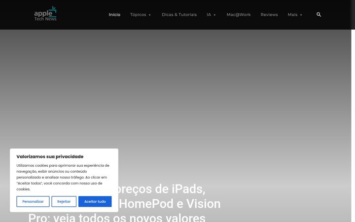 Screenshot of appletechnews.com.br