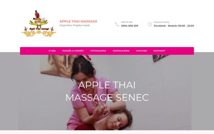 Screenshot of applethaimassage.sk