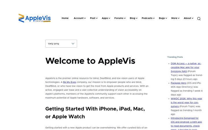 Screenshot of applevis.com