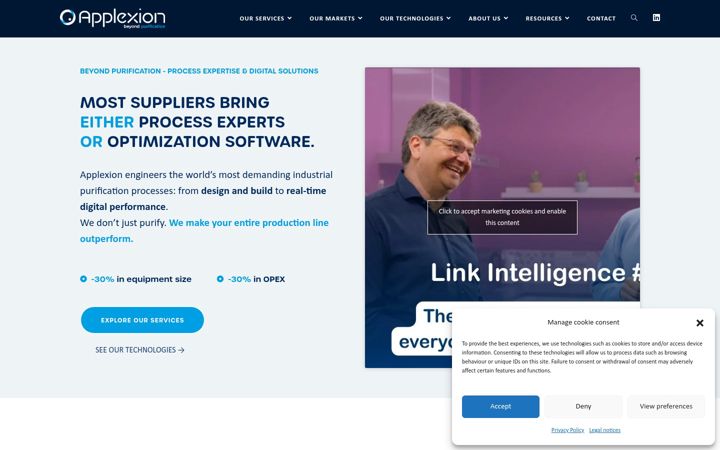 Screenshot von applexion.com