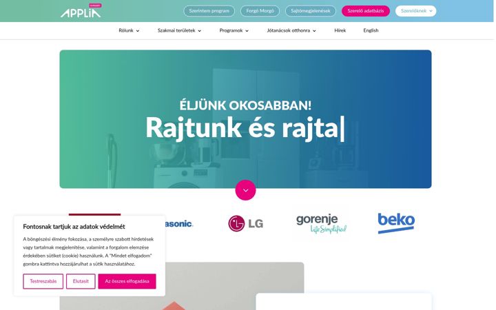 Posnetek zaslona applia.hu