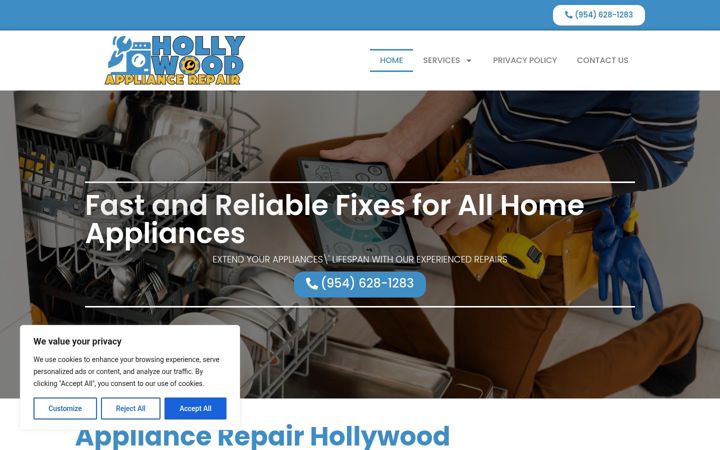Ekrano kopija appliance-repair-hollywood.com