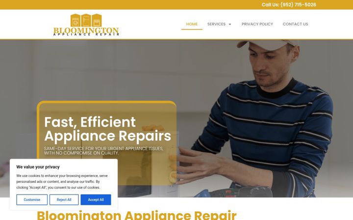 Zrzut ekranu appliancerepair-bloomington.com