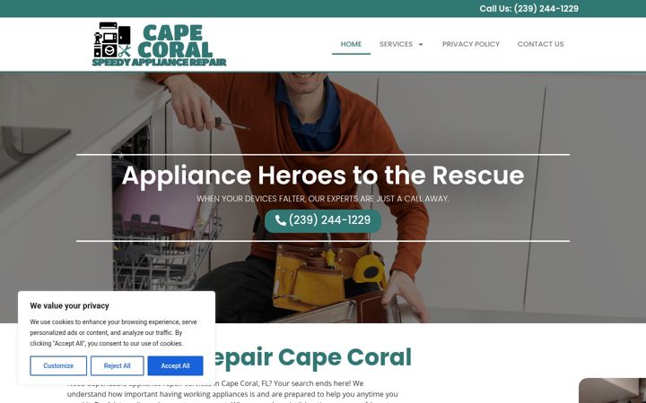 Zrzut ekranu appliancerepair-capecoral.com